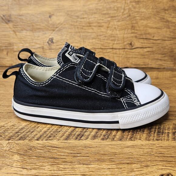 Converse All Star black hook loop size 9 sneakers - Picture 2 of 8